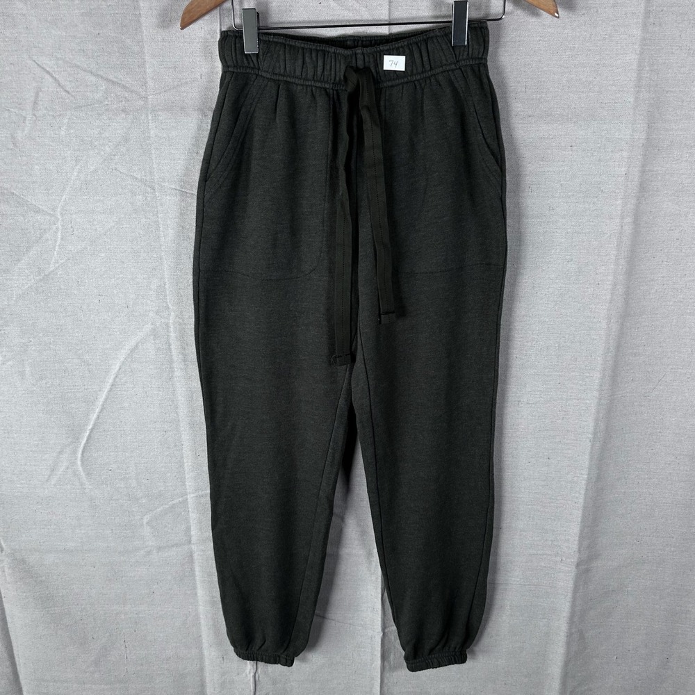 Aerie Mens Fleece Joggers Charcoal Gray Drawstring Sweatpants XS Regular‎